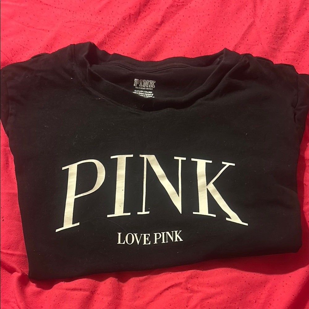 PINK Victoria's Secret Black Crewneck